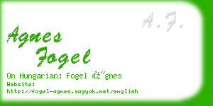 agnes fogel business card